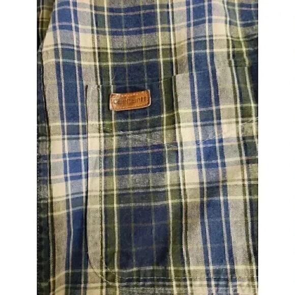 Carhartt Relaxed Fit Plaid Long Sleeve Button Down Shirt XL Nice A43 - Picture 2 of 10